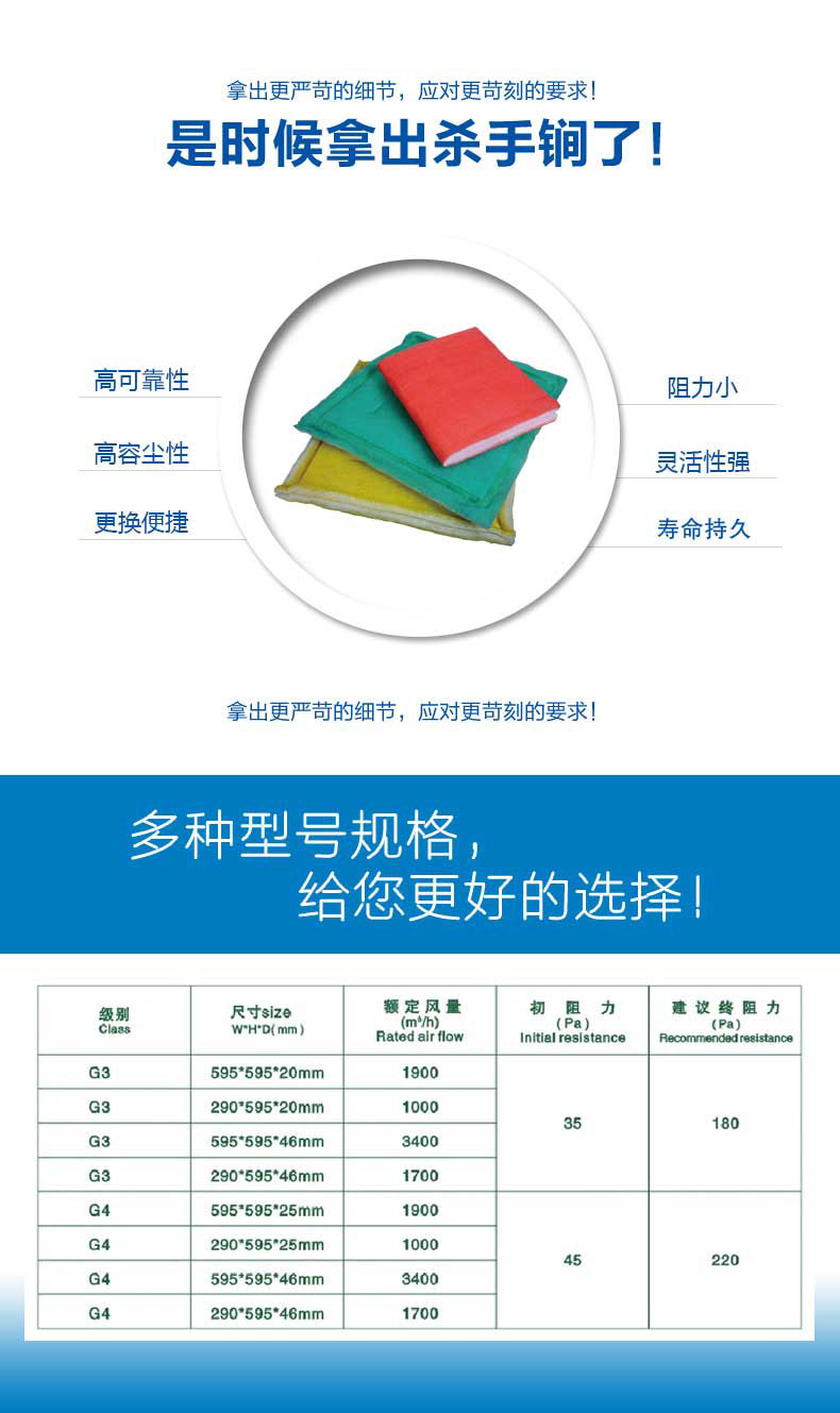 捷霖鐵絲過濾板擁有高可靠性、高容塵性、更換便捷、阻力小，壽命長等產(chǎn)品特色